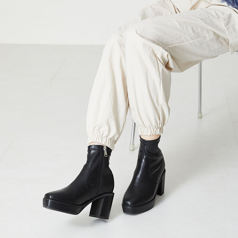 ORiental TRaffic「プラットフォームストレッチブーツ/31401」|ショートブーツ|