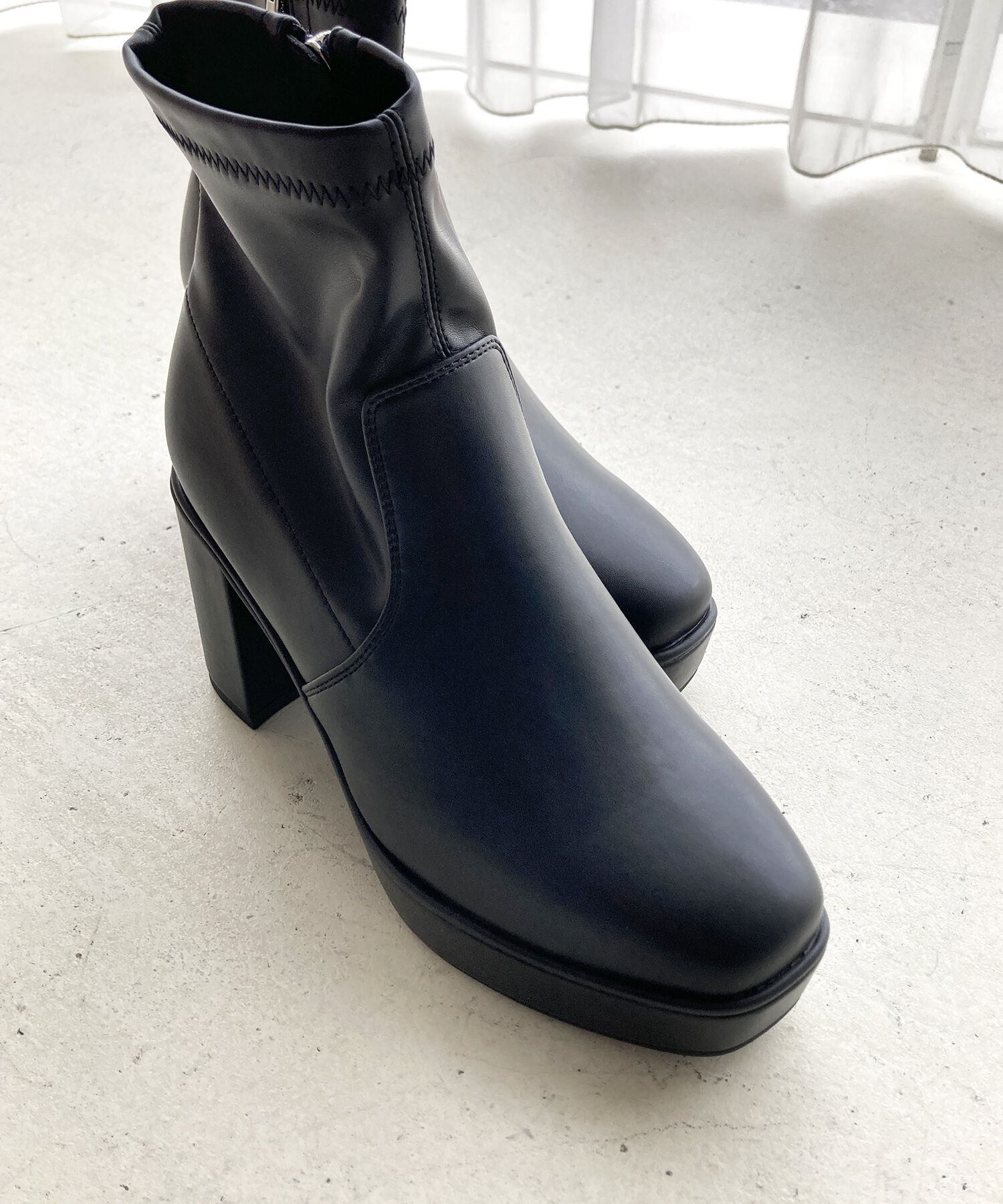 ORiental TRaffic「プラットフォームストレッチブーツ/31401」|ショートブーツ|