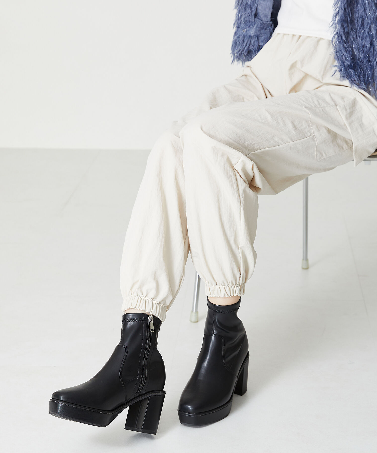 ORiental TRaffic「プラットフォームストレッチブーツ/31401」|ショートブーツ|