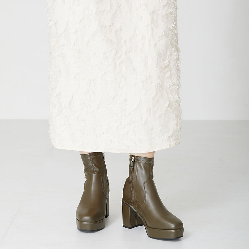 ORiental TRaffic「プラットフォームストレッチブーツ/31401」|ショートブーツ|