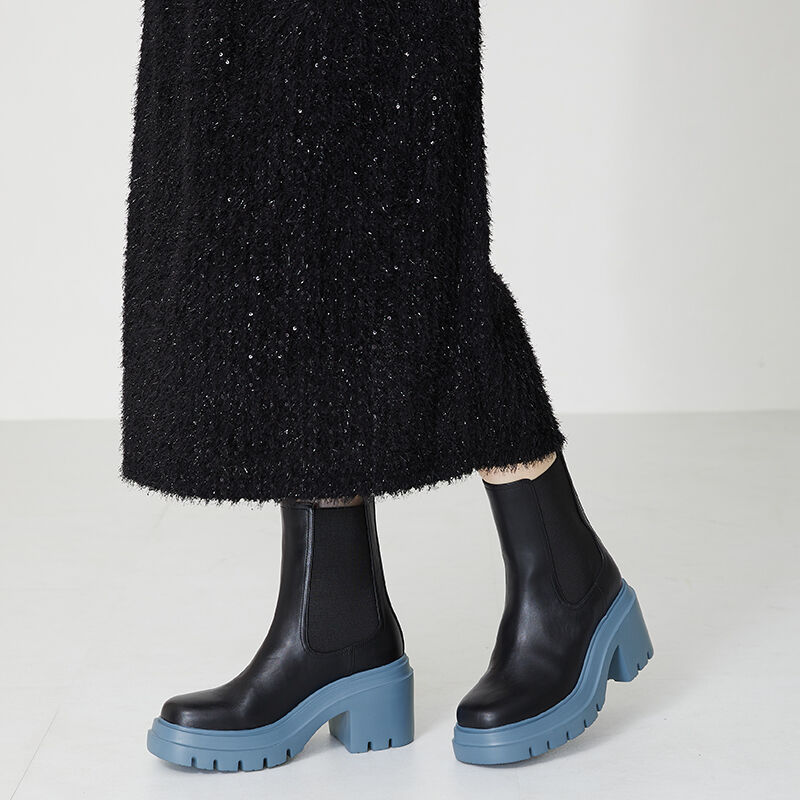 ORiental TRaffic「カラーサイドゴア厚底ブーツ/31426」|ショートブーツ|