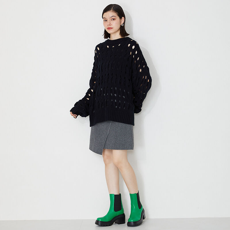 ORiental TRaffic「カラーサイドゴア厚底ブーツ/31426」|ショートブーツ|