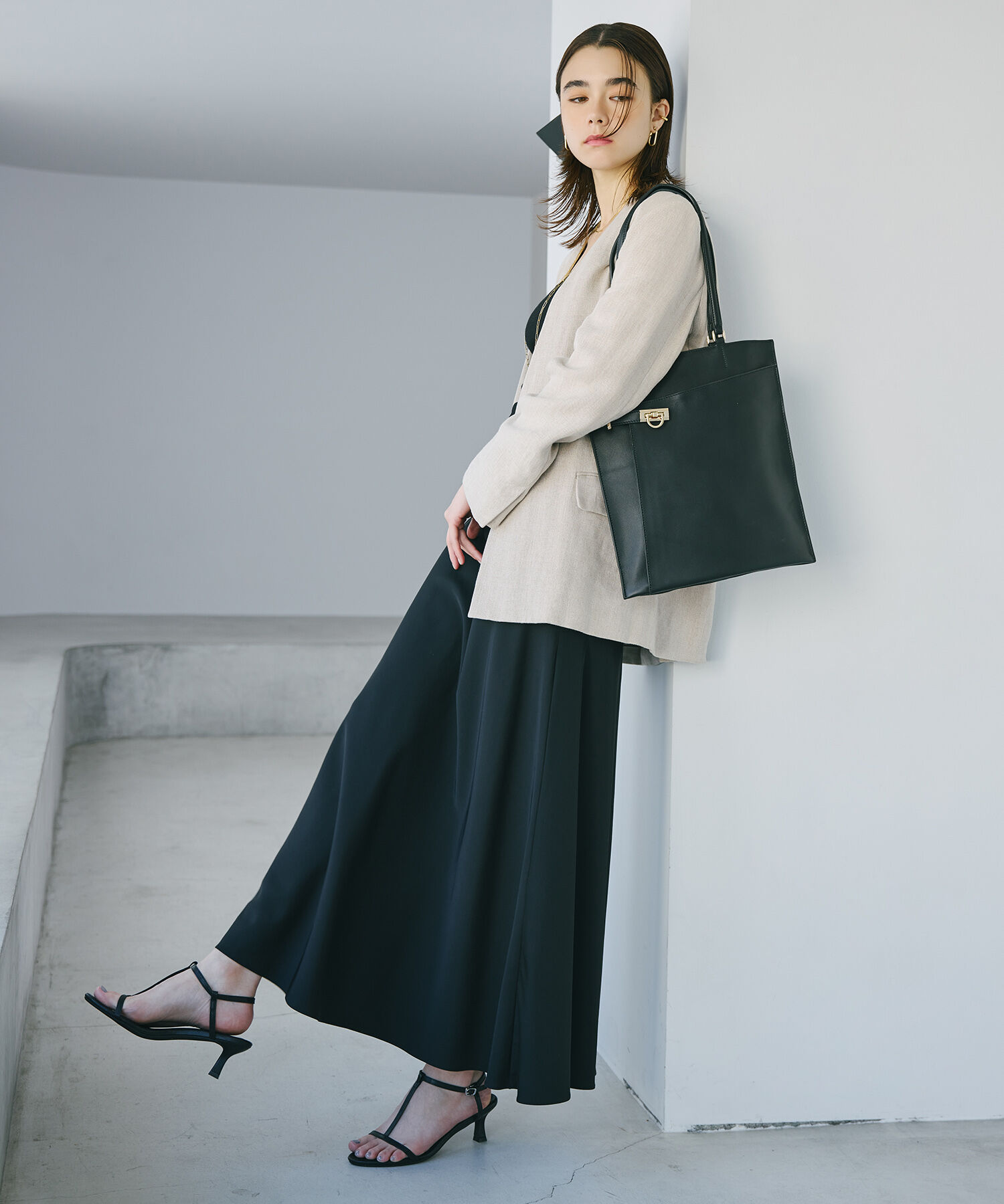 TOPKAPI BREATH「【TREASURE TOPKAPI】ベルトデザイン レザー フラット トートバッグ A4対応」|トートバッグ|