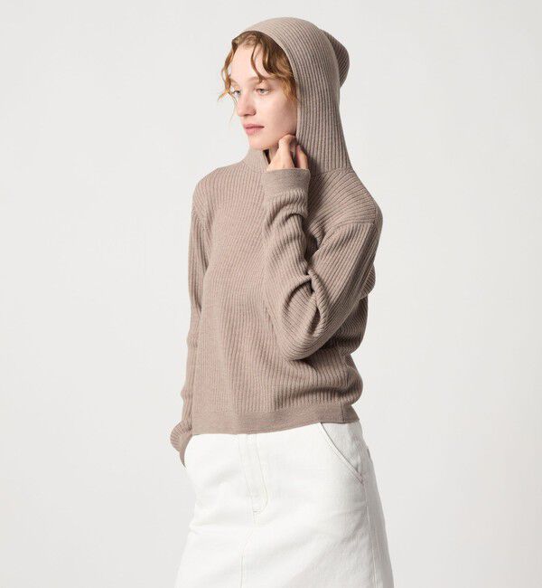 STEVEN ALAN「＜Steven Alan＞ウール リブ ニット フーディー」|ニット・セーター|