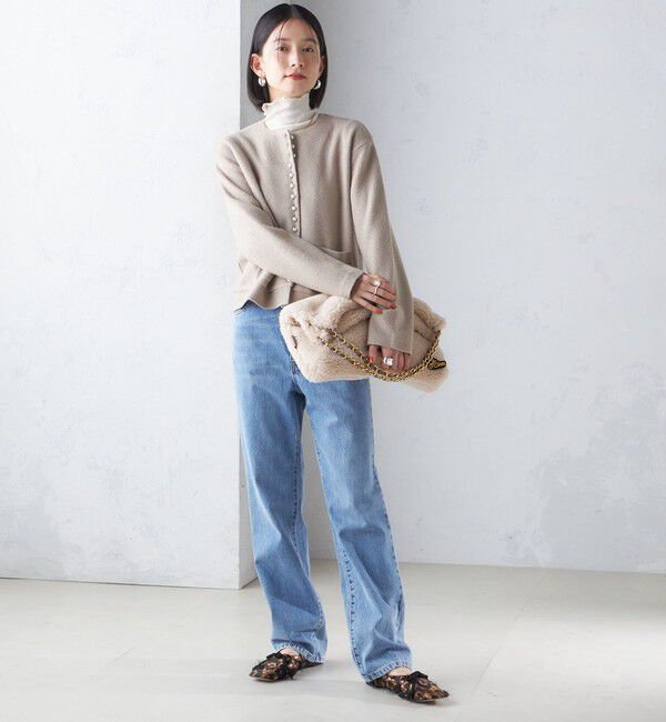 SHIPS for women「〈洗濯機可能〉ストレート フィット デニム パンツ」|デニム|