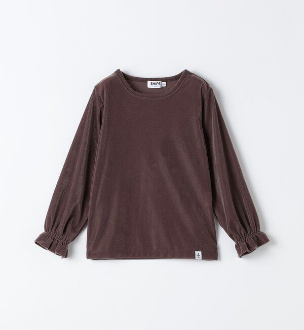 SHIPS Colors 「SHIPS Colors:90～140cm /〈洗濯機可能〉シアー ベロア トップス◇」|Tシャツ・カットソー|