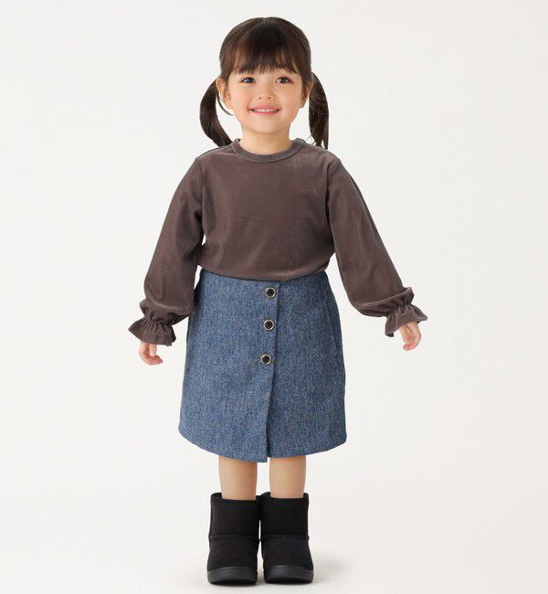 SHIPS Colors 「SHIPS Colors:90～140cm /〈洗濯機可能〉シアー ベロア トップス◇」|Tシャツ・カットソー|