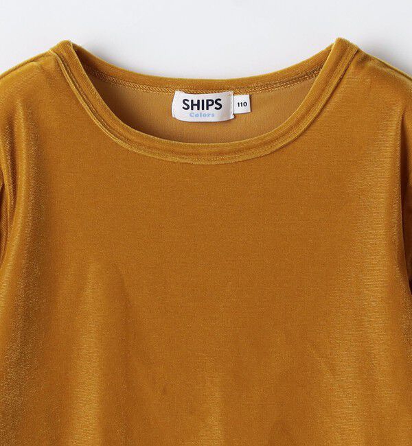 SHIPS Colors 「SHIPS Colors:90～140cm /〈洗濯機可能〉シアー ベロア トップス◇」|Tシャツ・カットソー|