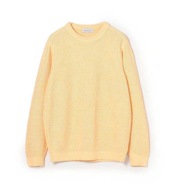 TOMORROWLAND MENS「TOMORROWLAND tricot ギマコットンリネン クルーネックプルオーバー」|ニット・セーター|22 イエロー系