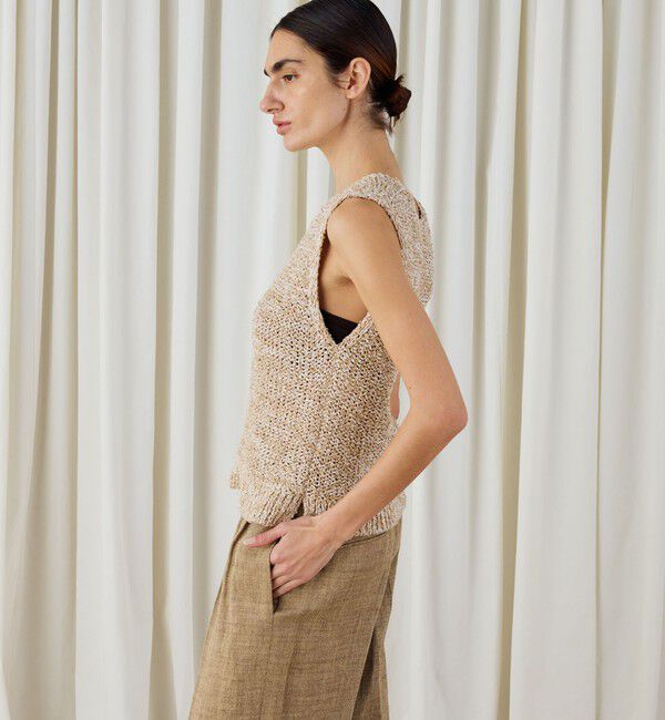 DES PRES「ピコットテープヤーン クルーネックベスト」|ベスト・ジレ|