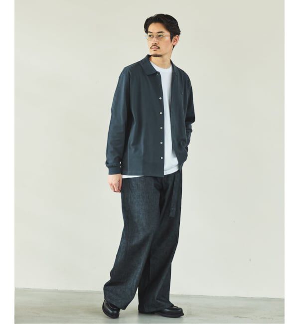 EDIFICE「LACOSTE(ラコステ) 別注 フルオープン ロングスリーブポロシャツ」|Tシャツ・カットソー|