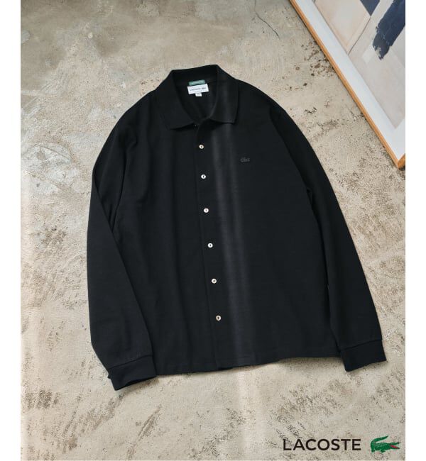 EDIFICE「LACOSTE(ラコステ) 別注 フルオープン ロングスリーブポロシャツ」|Tシャツ・カットソー|
