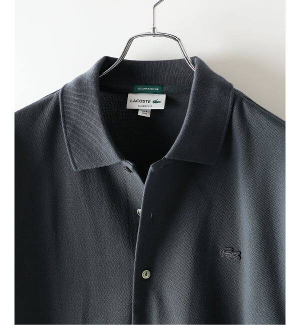 EDIFICE「LACOSTE(ラコステ) 別注 フルオープン ロングスリーブポロシャツ」|Tシャツ・カットソー|