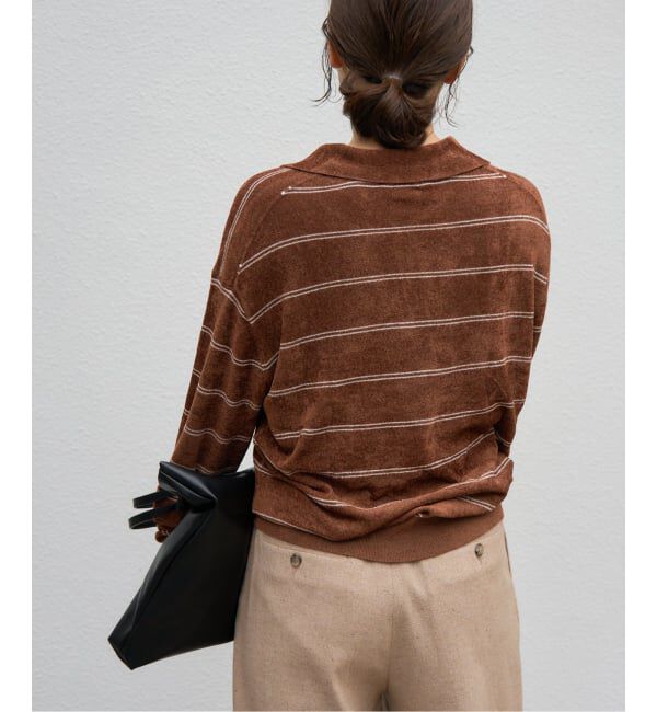 JOURNAL STANDARD「ベロアニットロングスリーブポロシャツ」|ニット・セーター|