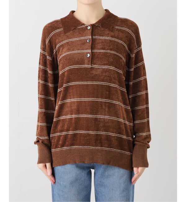 JOURNAL STANDARD「ベロアニットロングスリーブポロシャツ」|ニット・セーター|