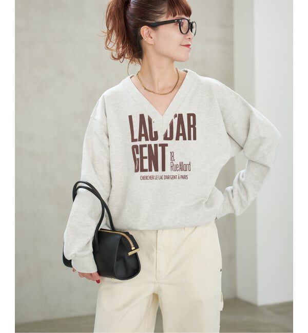 Spick and Span「《追加3》La Hutte / ラ ユット 別注Vネックスウェット*」|スウェット・ジャージ|ナチュラル