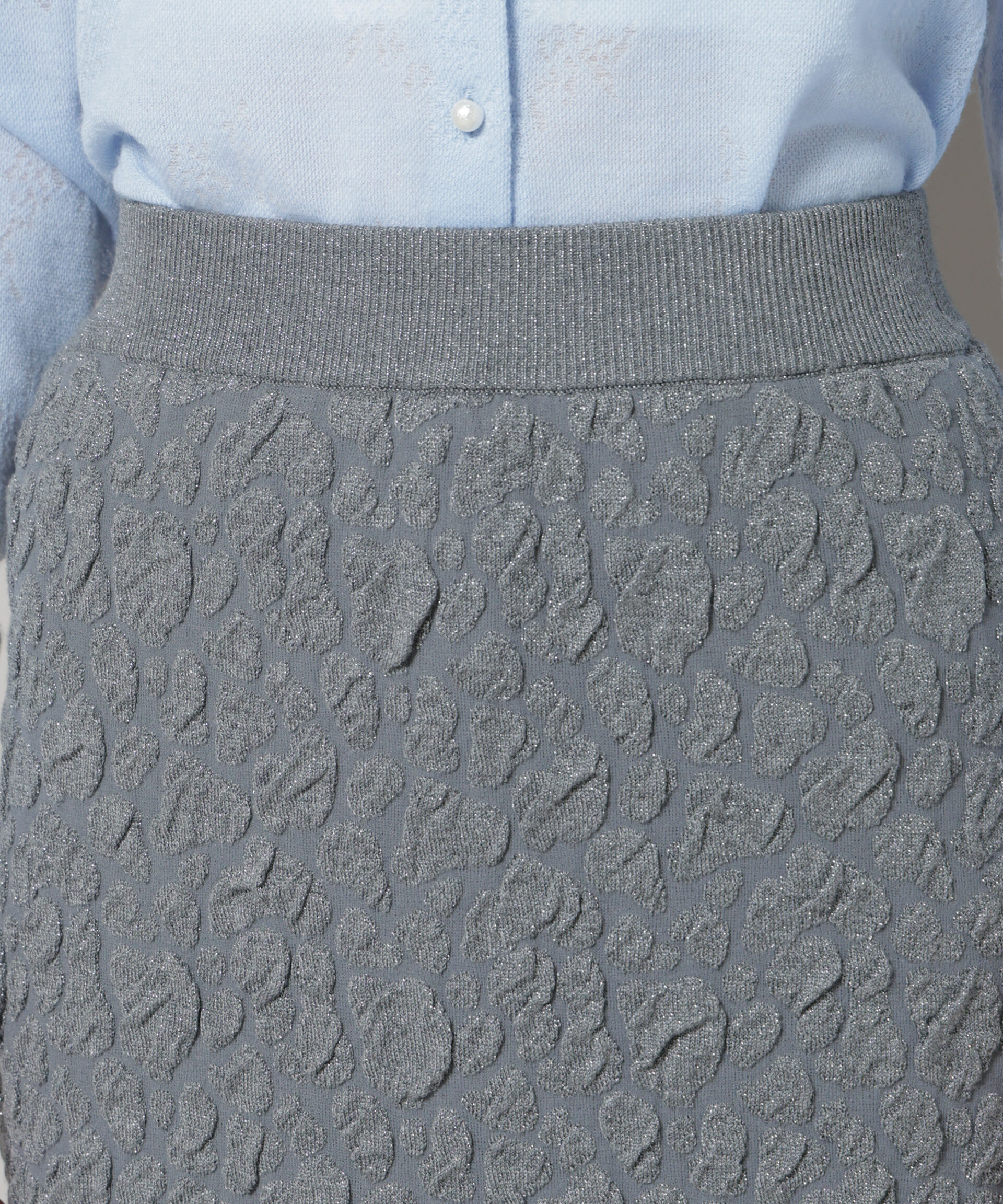 nano･universe「ラメジャガードニットタイトスカート」|スカート|