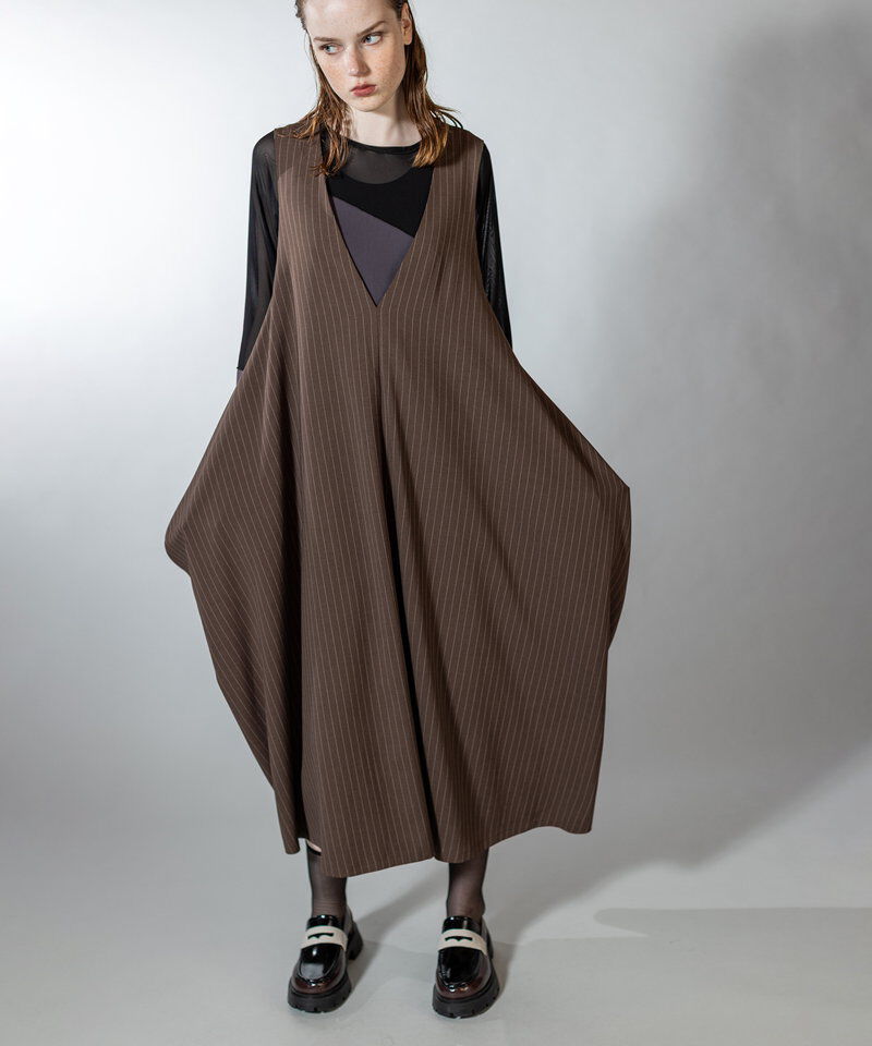  「3WAYストライプジャンパースカート」|ジャンパースカート|