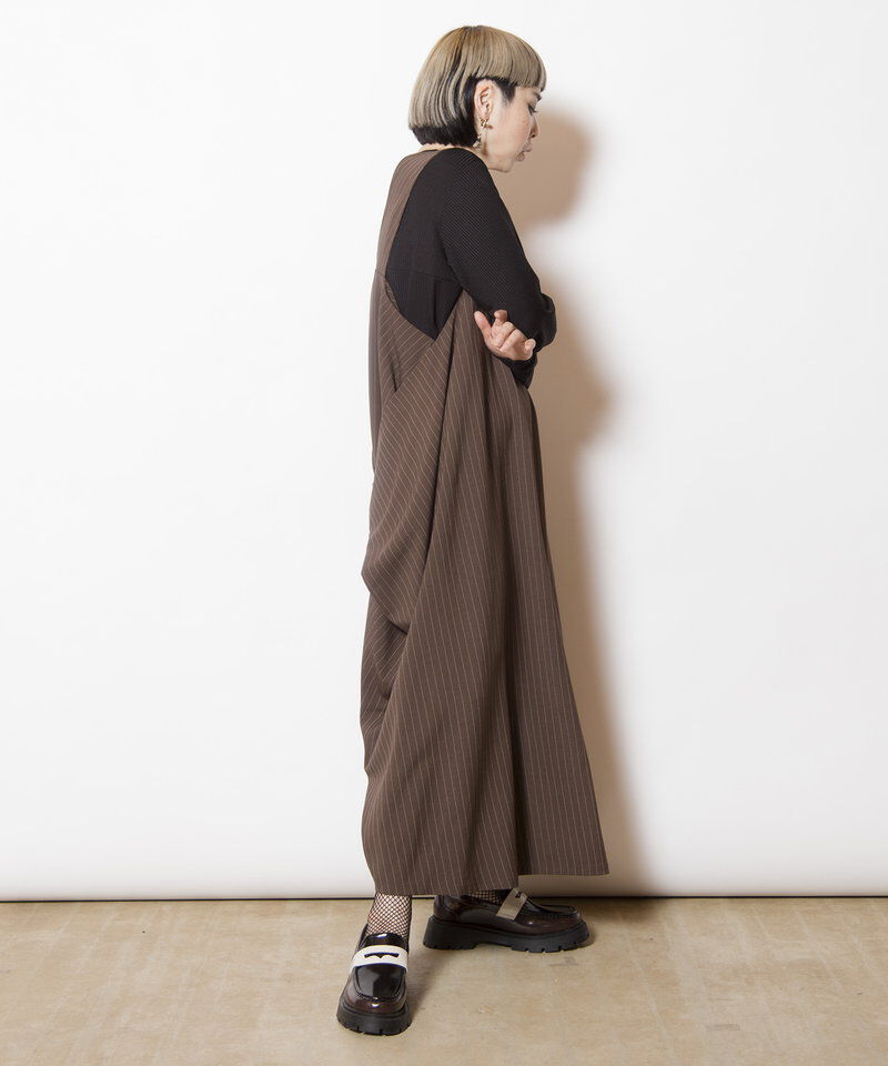  「3WAYストライプジャンパースカート」|ジャンパースカート|