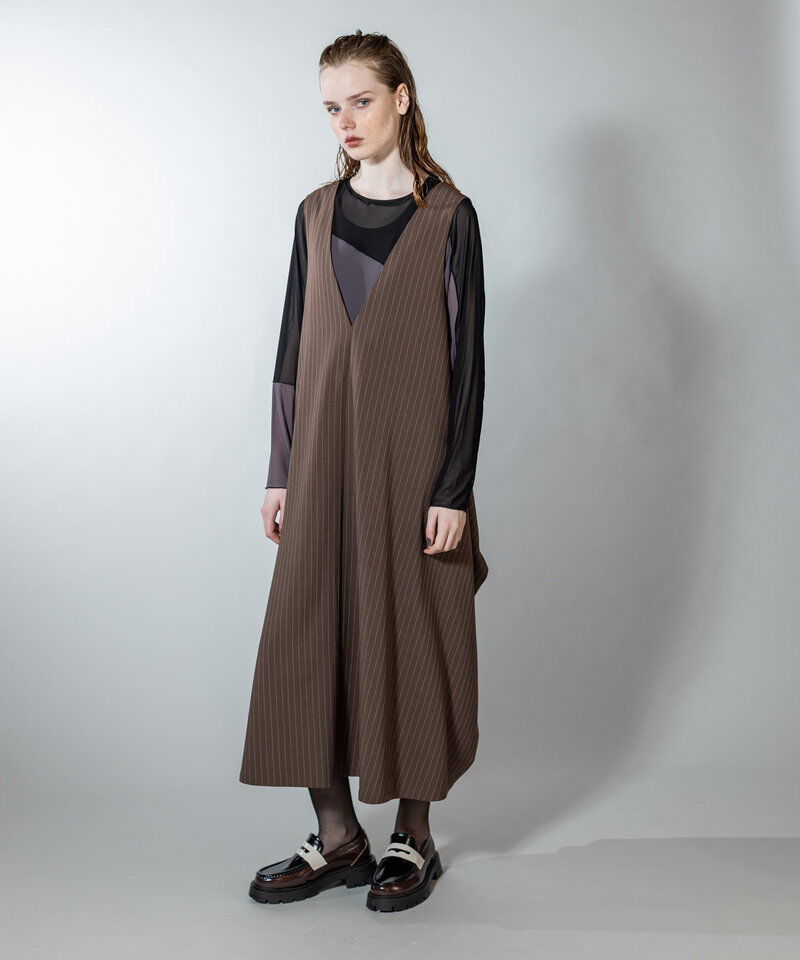  「3WAYストライプジャンパースカート」|ジャンパースカート|