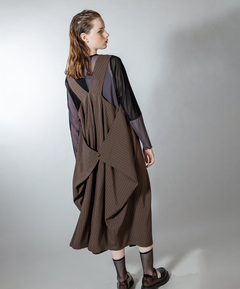  「3WAYストライプジャンパースカート」|ジャンパースカート|