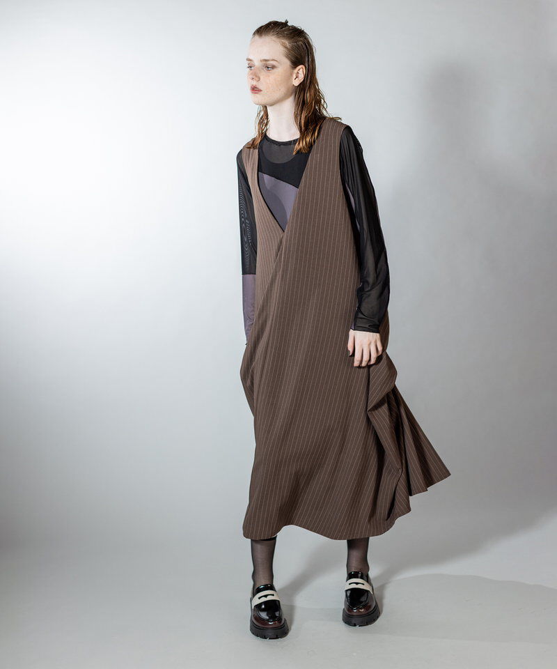  「3WAYストライプジャンパースカート」|ジャンパースカート|