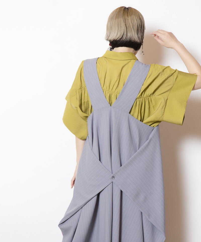  「3WAYストライプジャンパースカート」|ジャンパースカート|