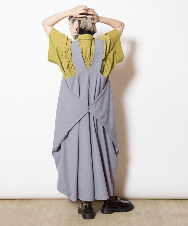  「3WAYストライプジャンパースカート」|ジャンパースカート|