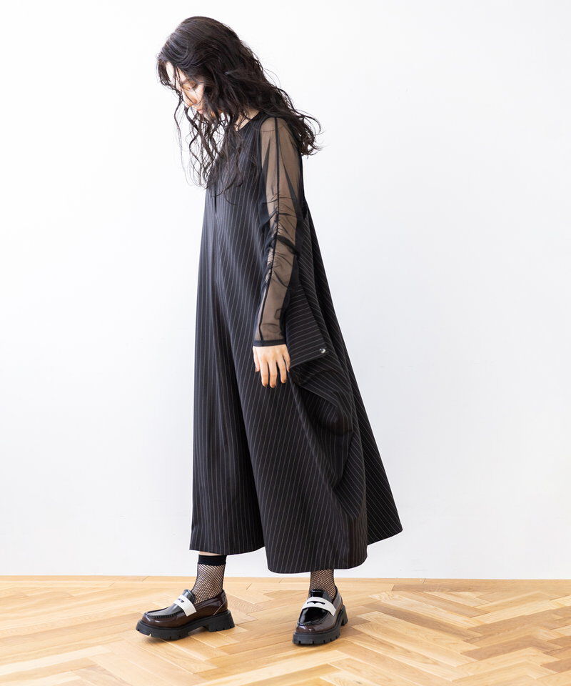  「3WAYストライプジャンパースカート」|ジャンパースカート|