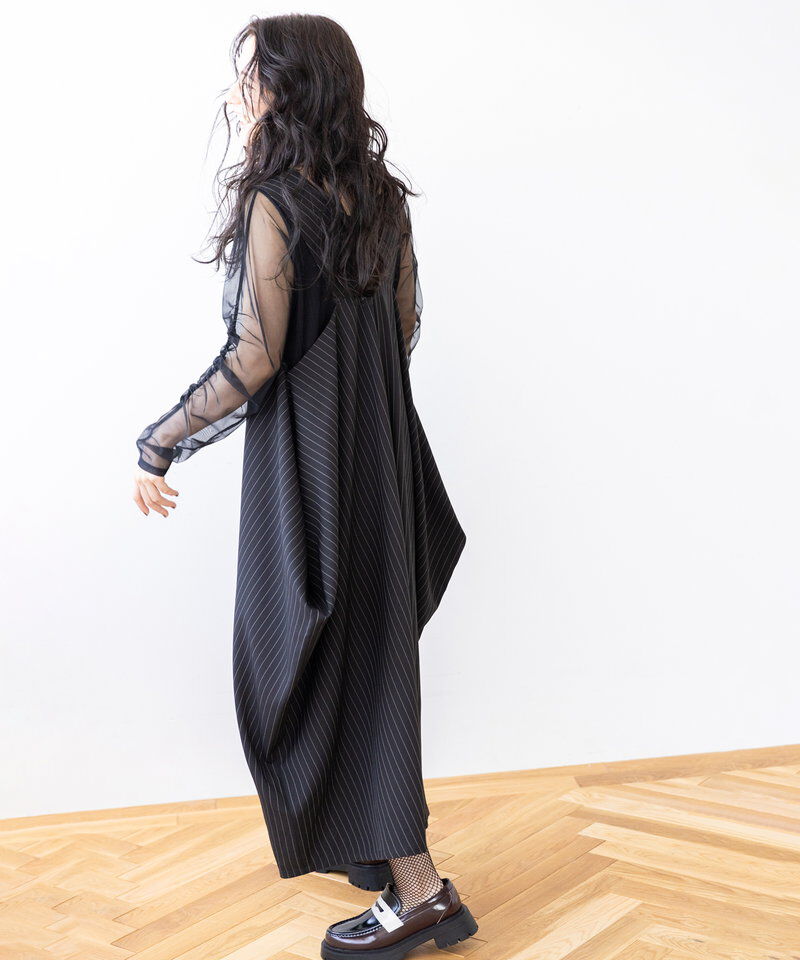  「3WAYストライプジャンパースカート」|ジャンパースカート|