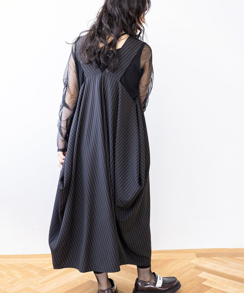  「3WAYストライプジャンパースカート」|ジャンパースカート|