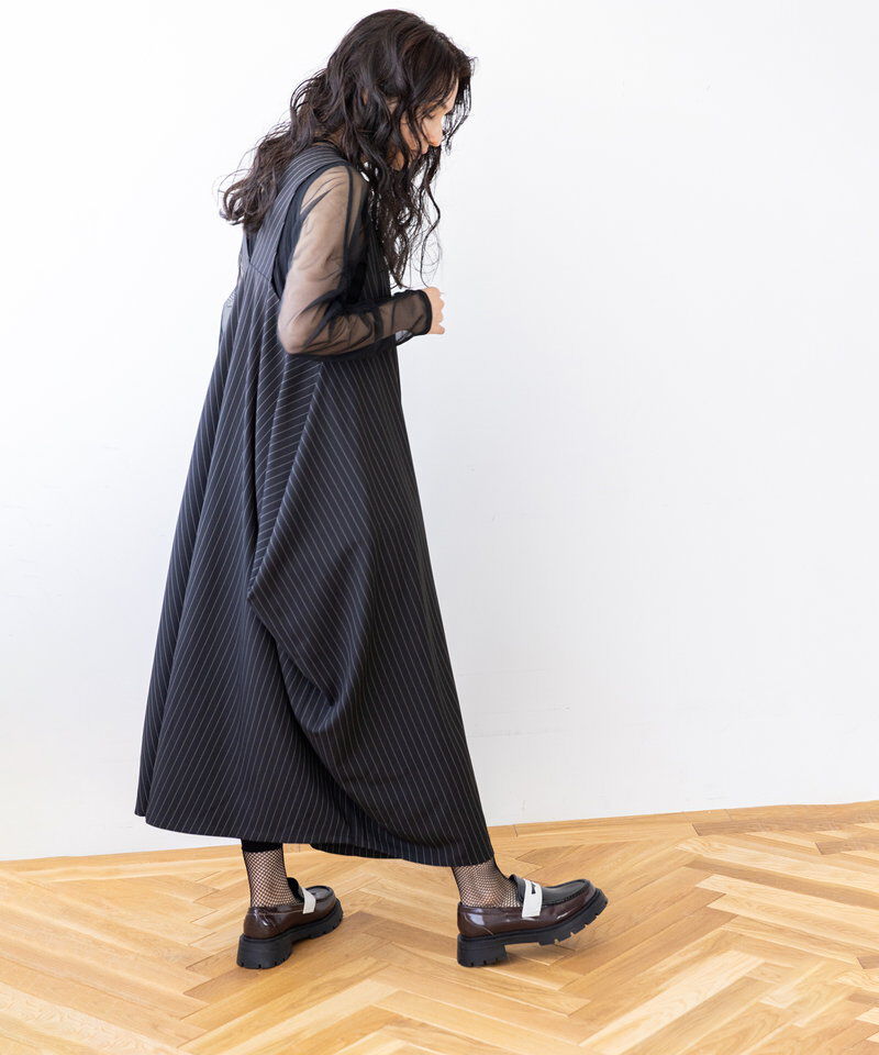  「3WAYストライプジャンパースカート」|ジャンパースカート|