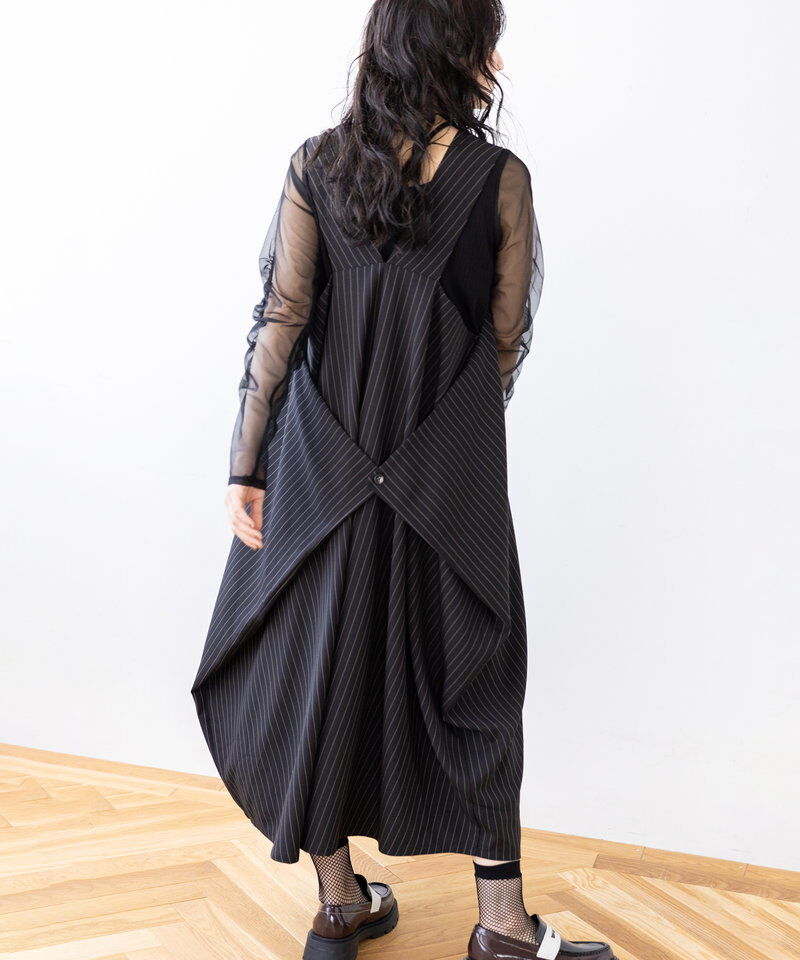  「3WAYストライプジャンパースカート」|ジャンパースカート|