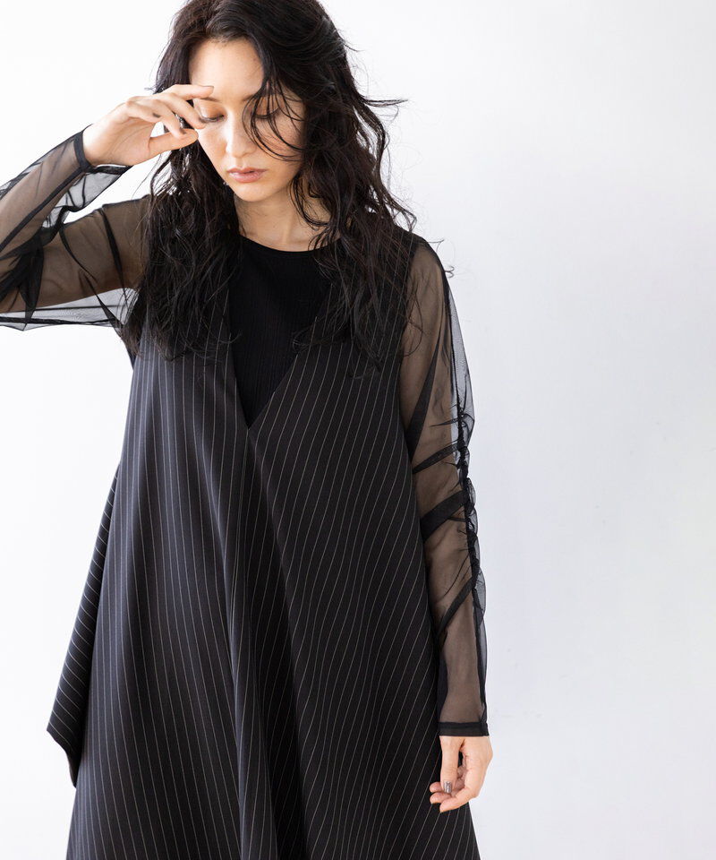  「3WAYストライプジャンパースカート」|ジャンパースカート|