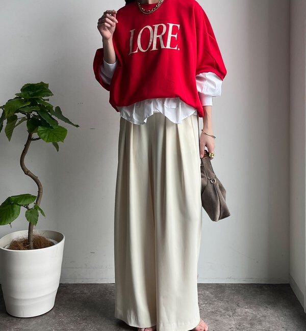  「【累計販売数3万枚突破/22色４サイズ展開！】タックワイドパンツ」|チノ|