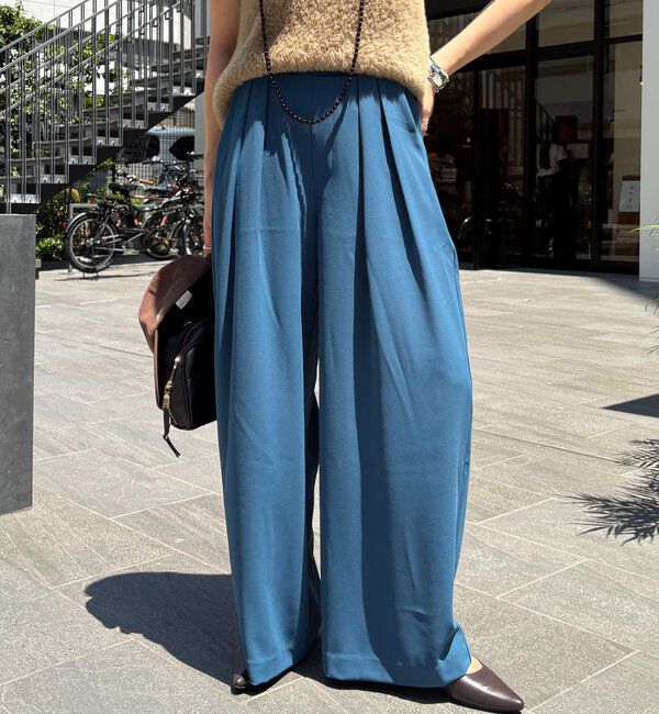  「【累計販売数3万枚突破/22色４サイズ展開！】タックワイドパンツ」|チノ|