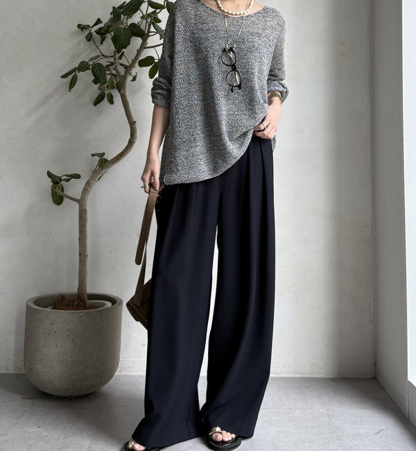  「【累計販売数3万枚突破/22色４サイズ展開！】タックワイドパンツ」|チノ|