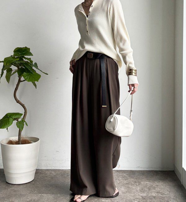  「【累計販売数3万枚突破/22色４サイズ展開！】タックワイドパンツ」|チノ|