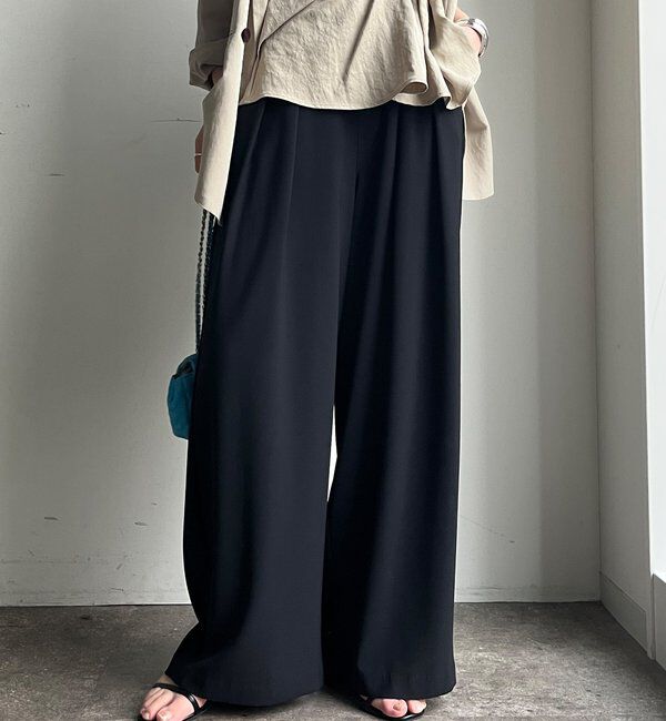  「【累計販売数3万枚突破/22色４サイズ展開！】タックワイドパンツ」|チノ|