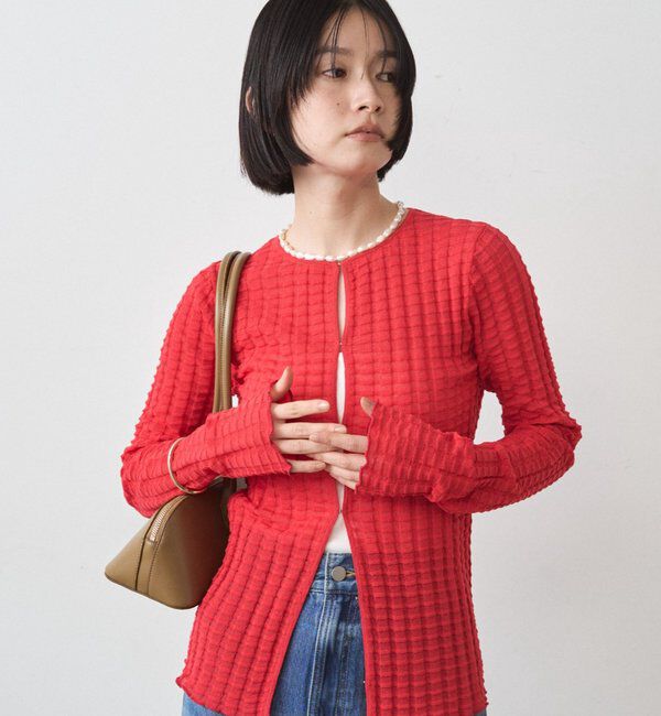  「シアーカーデ」|ニット・セーター|レッド