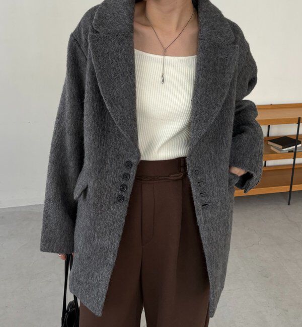  「【サイズ展開あり】シャギーウールコート」|その他|