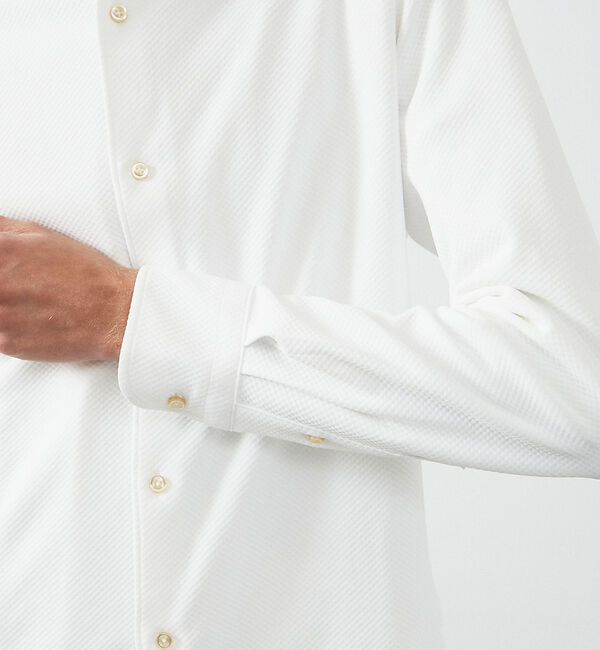 ABAHOUSE「【FLEX SHIRTS】COOLMAX EcoMade ダブルピケ ジャージシ」|シャツ・ブラウス|