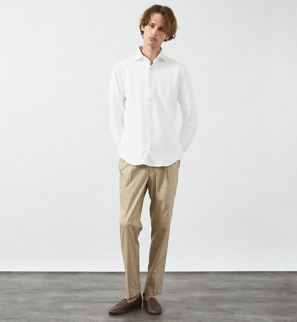 ABAHOUSE「【FLEX SHIRTS】COOLMAX EcoMade ダブルピケ ジャージシ」|シャツ・ブラウス|