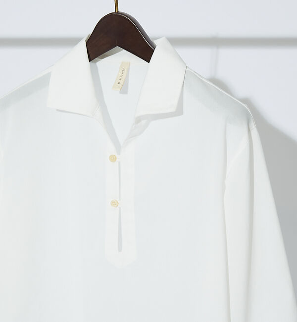 ABAHOUSE「【リネンタッチ】カプリ7分袖シャツ」|シャツ・ブラウス|ホワイト