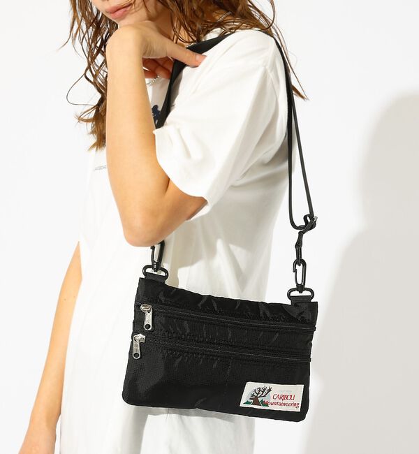 Rouge vif「【CARIBOU MOUNTAINEERING】ORGANIZER POUCH」|ショルダー・メッセンジャー|ブラック