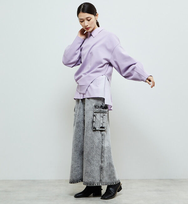 Soffitto「アシンメトリーサイドスリットスウェット」|スウェット・ジャージ|