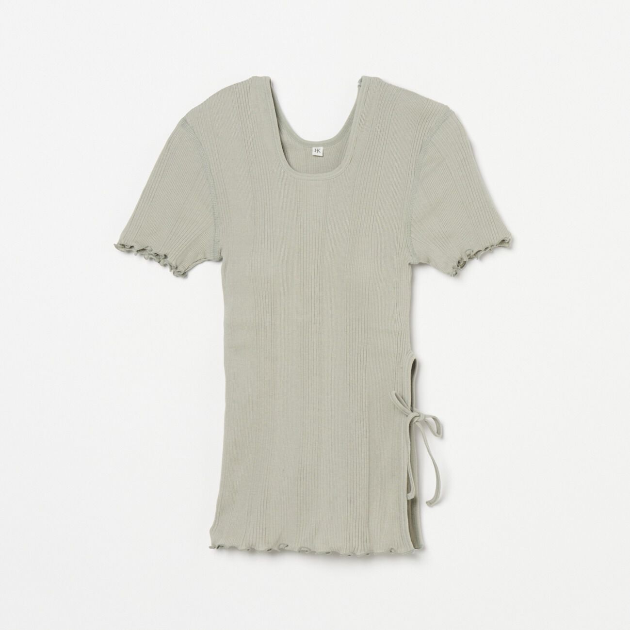  「HAKUJI Random rib bra half sleeve」|Tシャツ・カットソー|ライトグリーン