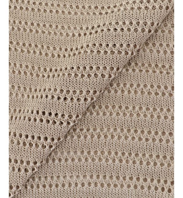  「リネンライクメッシュニットプルオーバー」|ニット・セーター|