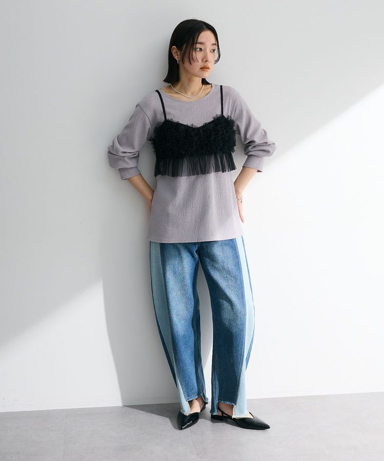 Green Parks「SET2点チュールビスチェ+表面感プルオーバー」|スウェット・ジャージ|