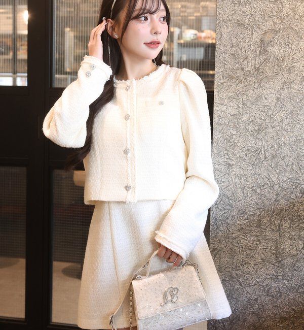  「キラキラノーカラージャケット」|テーラードジャケット|